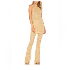 Free People Sleeveless metallic tank two piece SET-  SIZE SMALL
